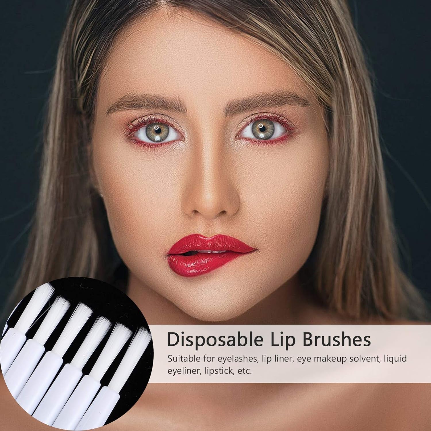 100Pcs Disposable Lip Brush Make up Supplies Makeup Beauty Tools Lip Gloss Applicator Tools Lipstick Make up Tool Lipstick Gloss Wands Make up Accessories Make up Brush