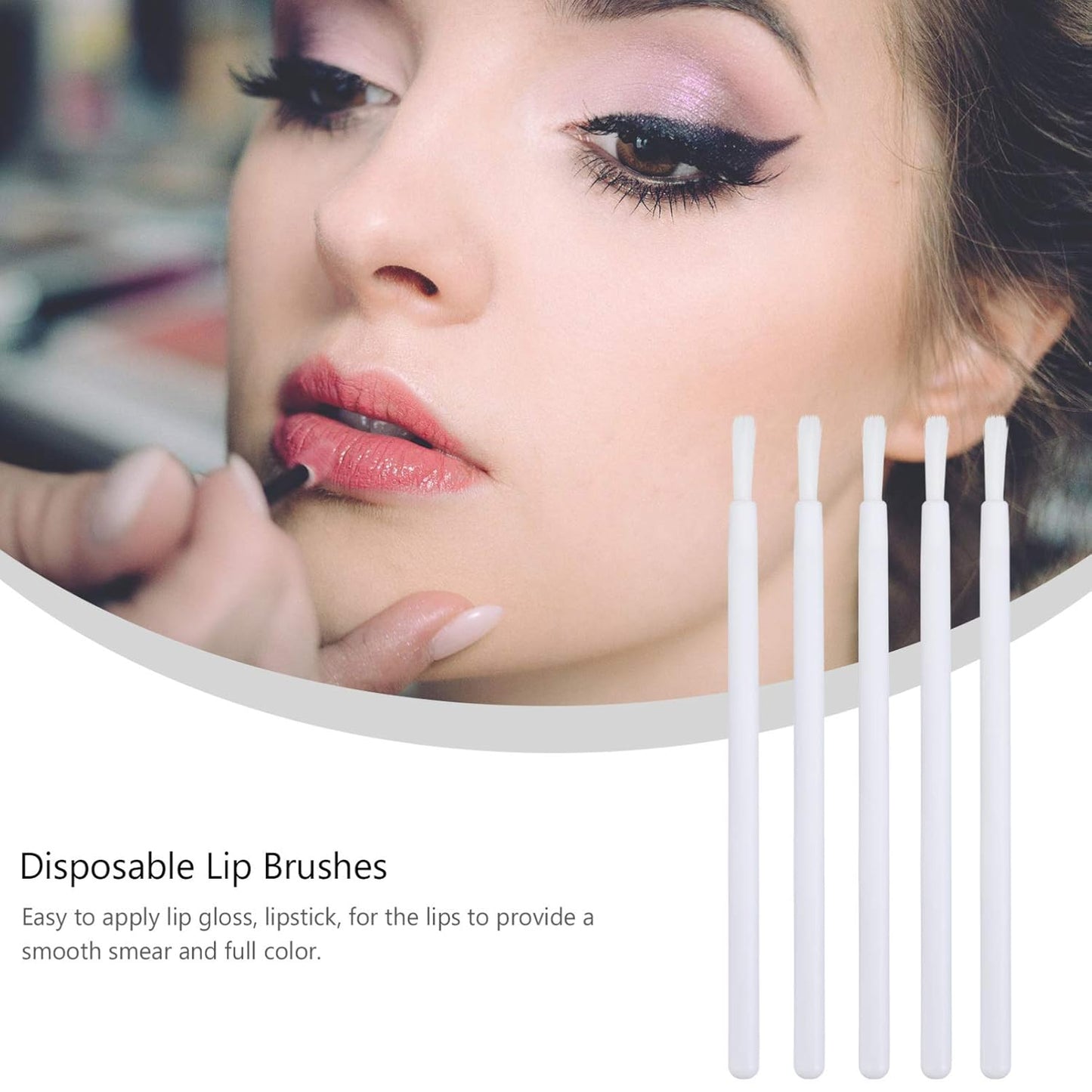 100Pcs Disposable Lip Brush Make up Supplies Makeup Beauty Tools Lip Gloss Applicator Tools Lipstick Make up Tool Lipstick Gloss Wands Make up Accessories Make up Brush
